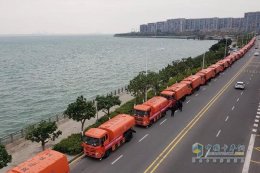 东风天锦排队来 共同守护美丽鹭岛